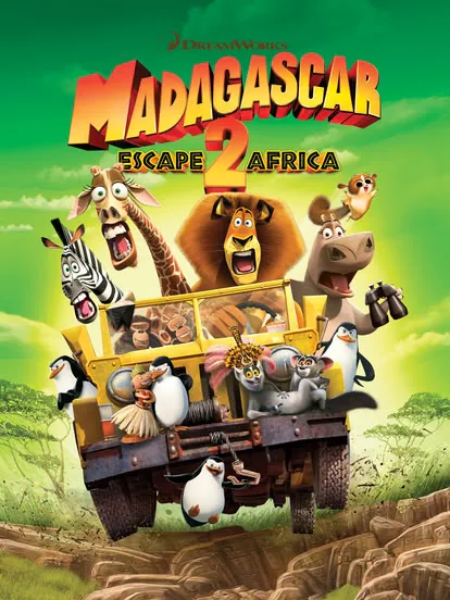 Madagascar: Escape 2 Africa film poster, on demand with Trex IPTV