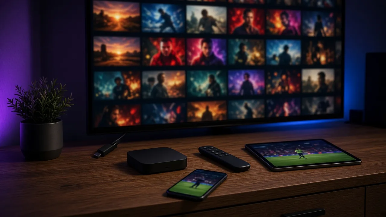 Devices that run Trex IPTV: smart TV, streaming stick, phone and tablet