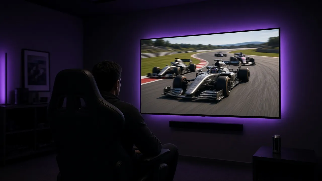 Motorsport race day on a big 4K screen with Trex IPTV